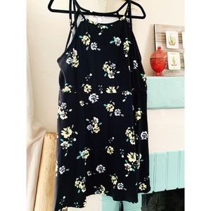 Arizona // Floral Skater Dress // Black & Blue